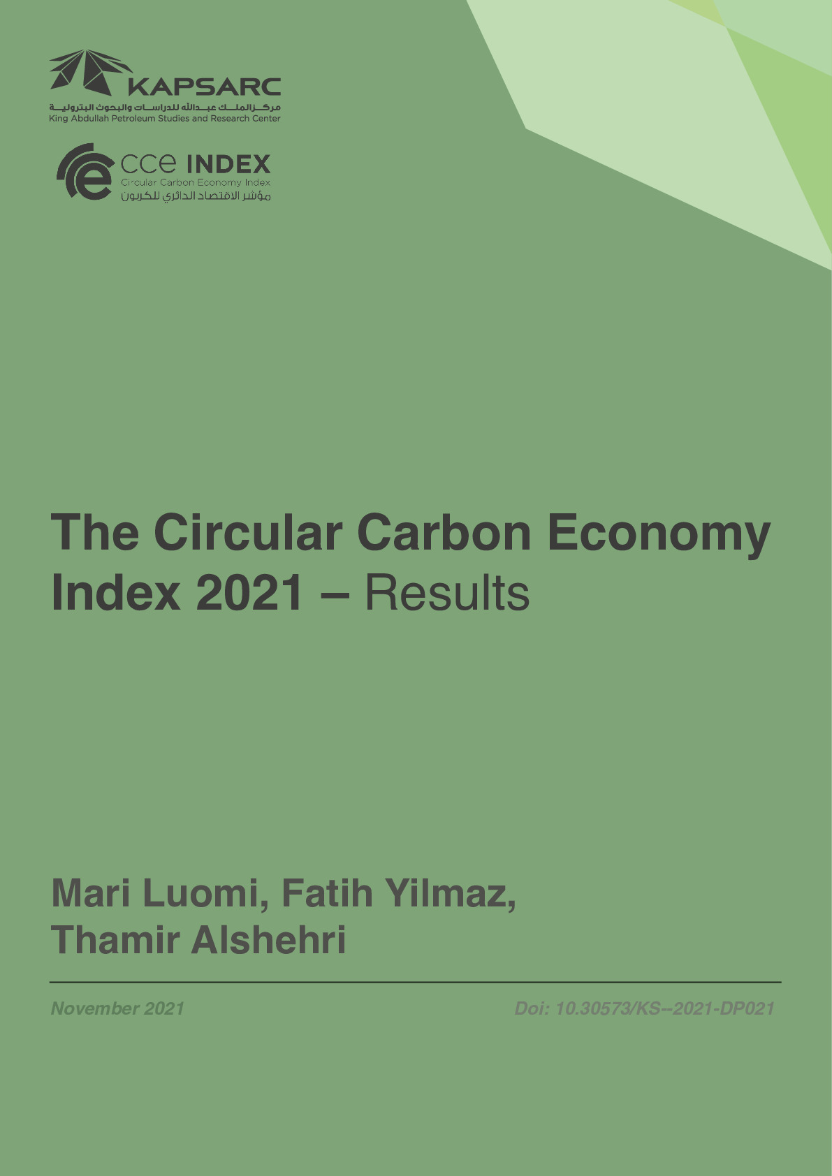 The Circular Carbon Economy Index 2021 – Results (1)