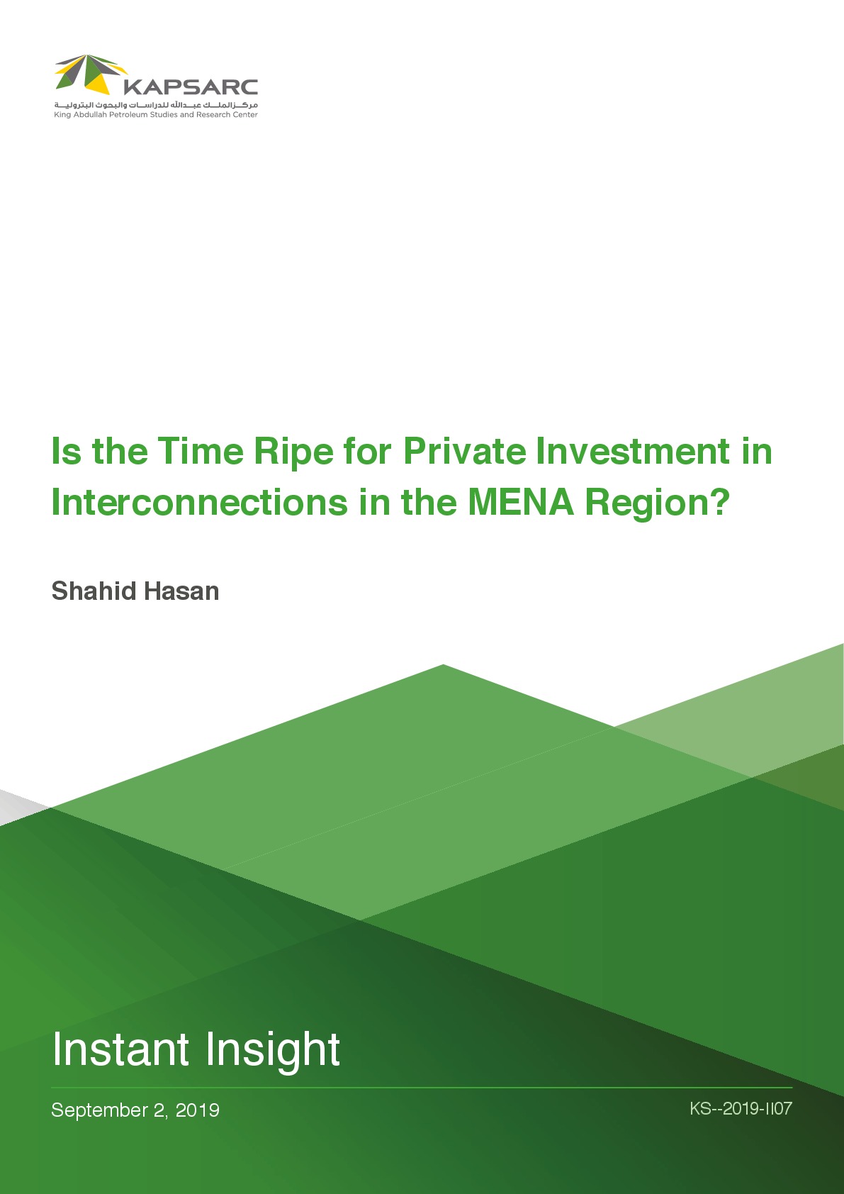 Is the Time Ripe for Private Investment in Interconnections in the MENA Region? (1)