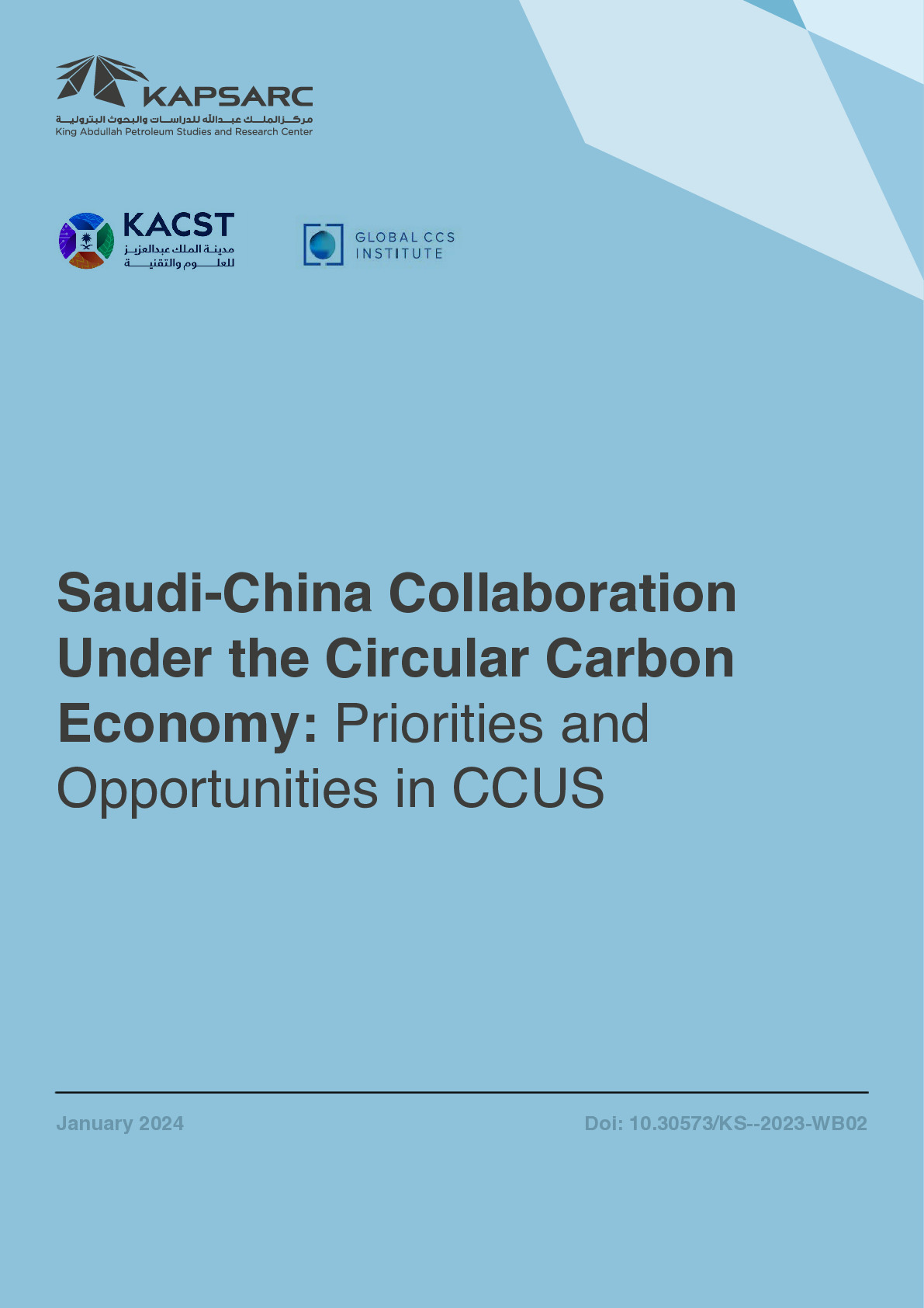 Saudi-China Collaboration Under the Circular Carbon Economy: Priorities and Opportunities in CCUS (1)