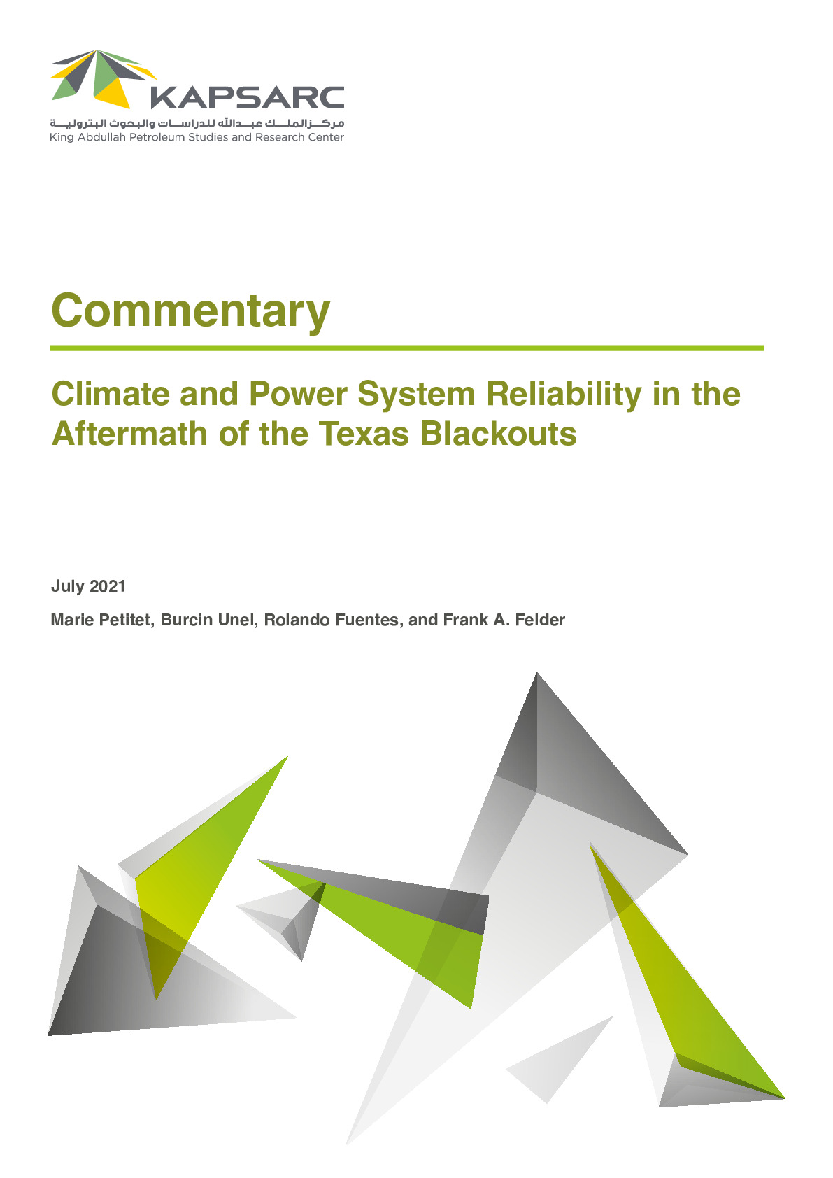 Climate and Power System Reliability in the Aftermath of the Texas Blackouts (1)