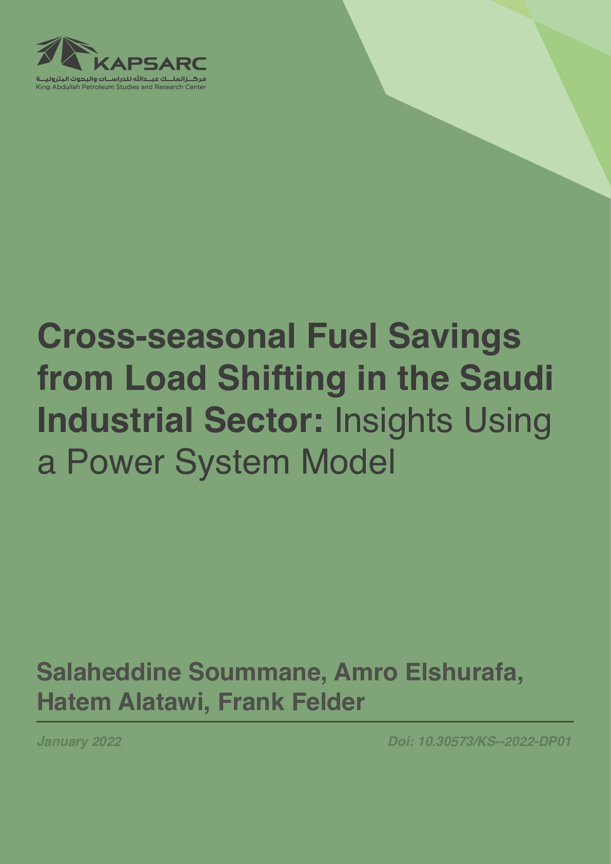 Cross-seasonal Fuel Savings from Load Shifting in the Saudi Industrial Sector (1)