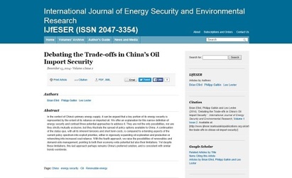 Debating the Trade-offs in China’s Oil Import Security  (2)