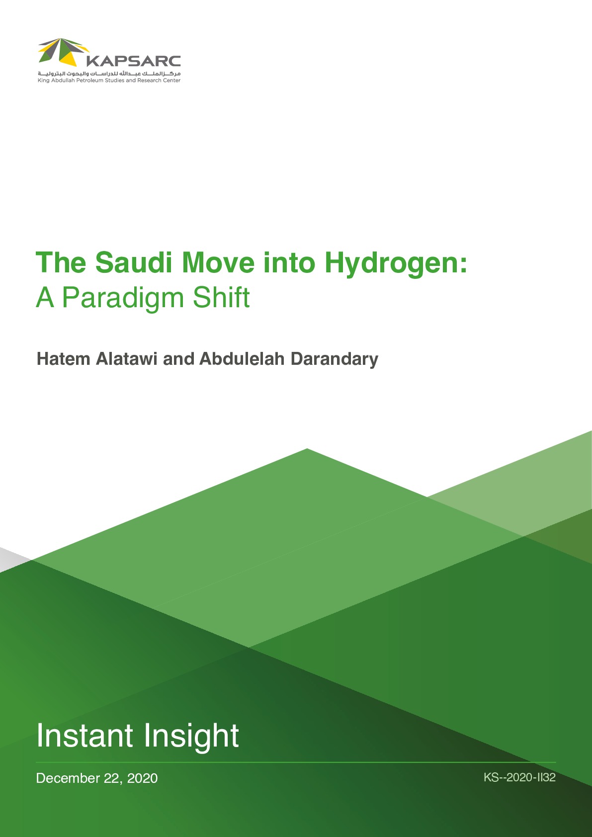 The Saudi Move into Hydrogen: A Paradigm Shift (1)