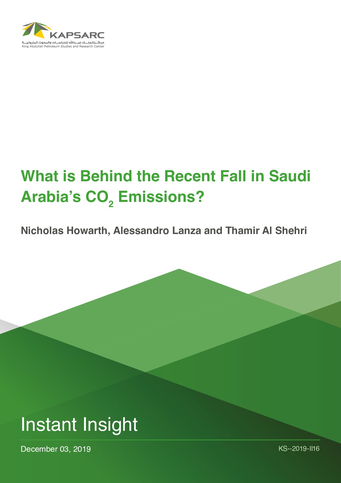 What is Behind the Recent Fall in Saudi Arabia’s CO2 Emissions? (1)