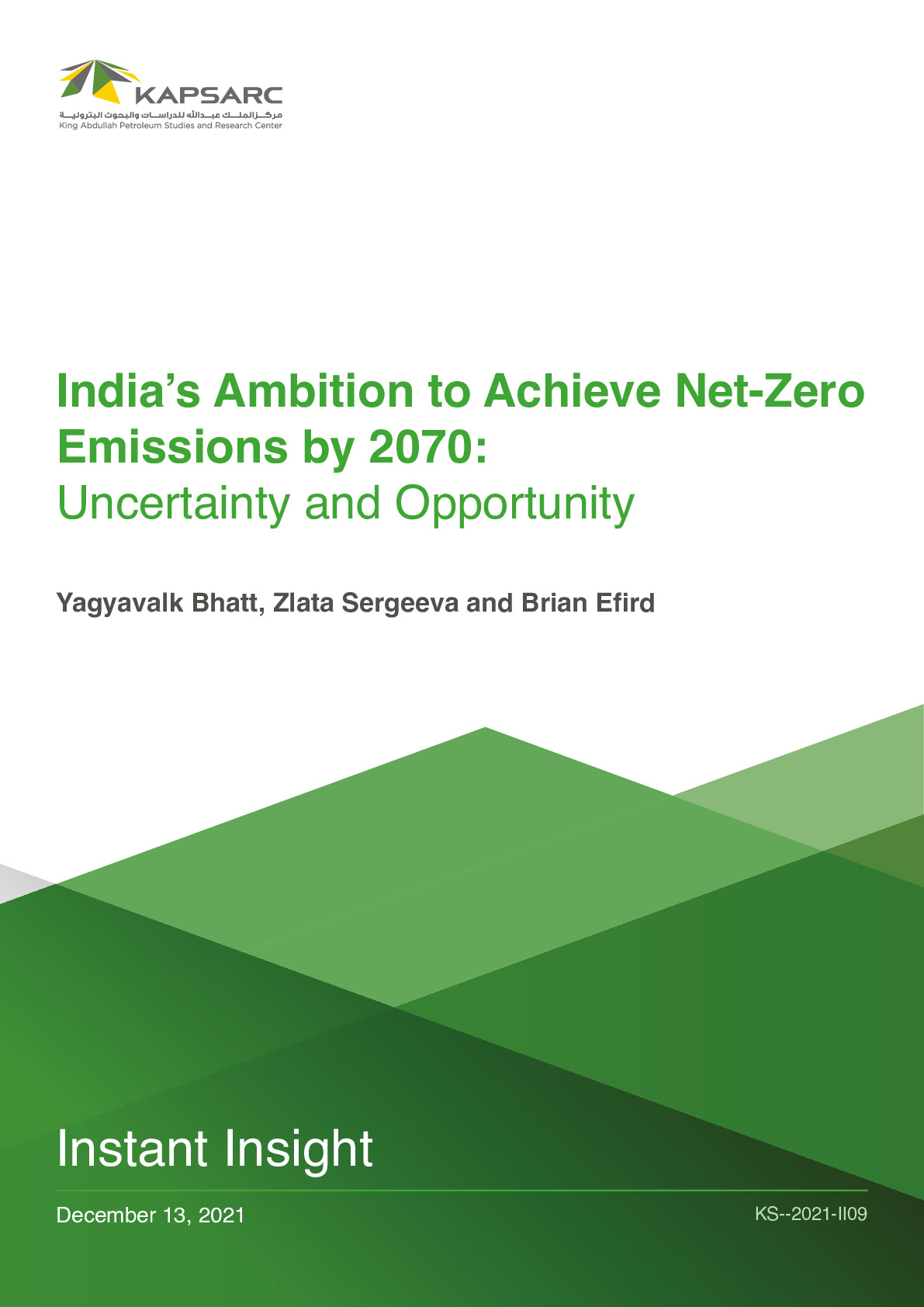 India’s Ambition to Achieve Net-Zero Emissions by 2070: Uncertainty and Opportunity (1)