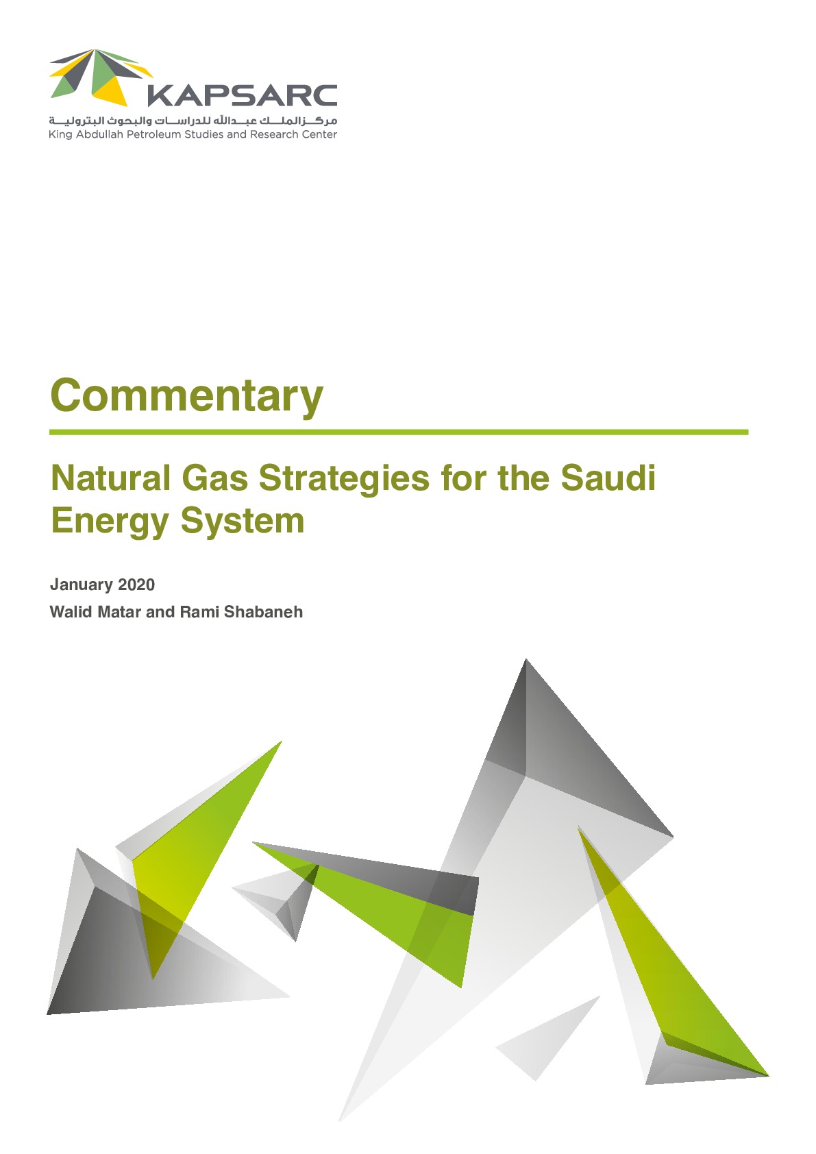 Natural Gas Strategies for the Saudi Energy System (1)