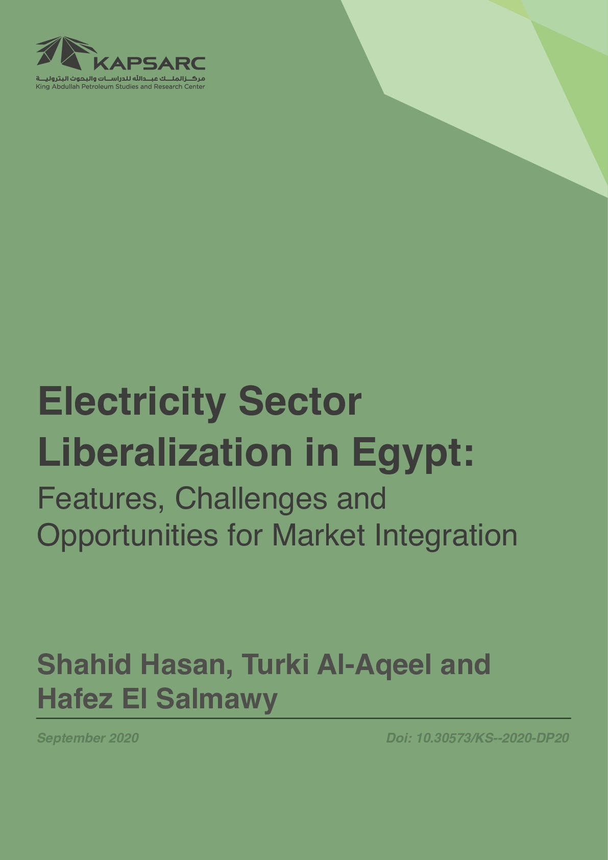 Electricity Sector Liberalization in Egypt: Features, Challenges and Opportunities for Market Integration (1)