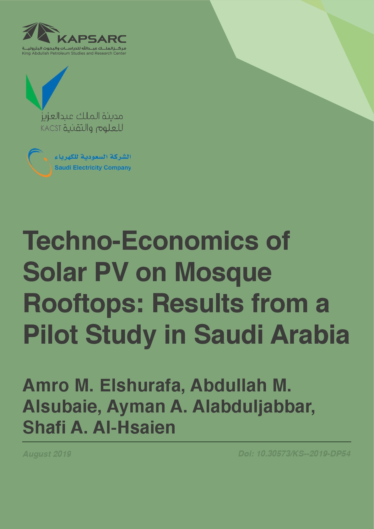 Techno-Economics of Solar PV on Mosque Rooftops: Results from a Pilot Study in Saudi Arabia (1)