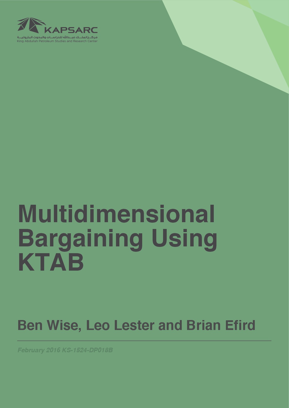 Multidimensional Bargaining Using KTAB (1)