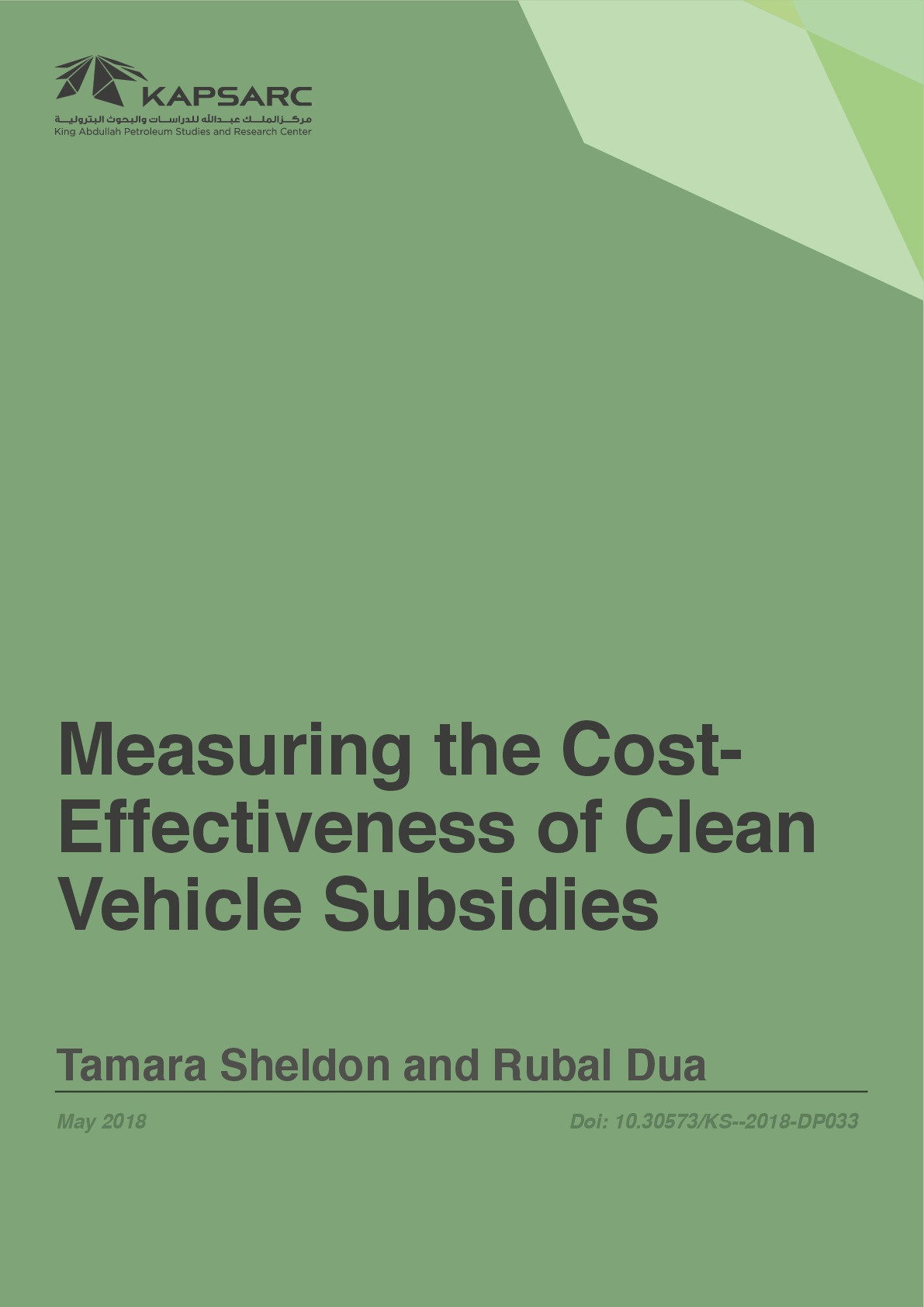 Measuring the Cost-Effectiveness of Clean Vehicle Subsidies (1)