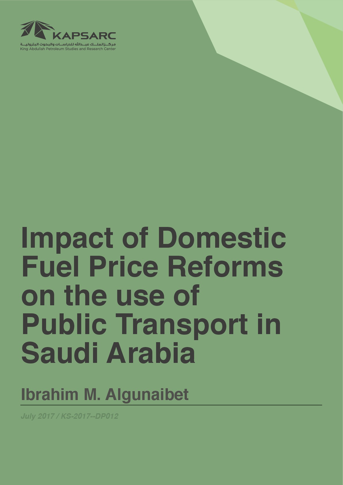 Impact of Domestic Fuel Price Reforms on the use of Public Transport in Saudi Arabia (1)