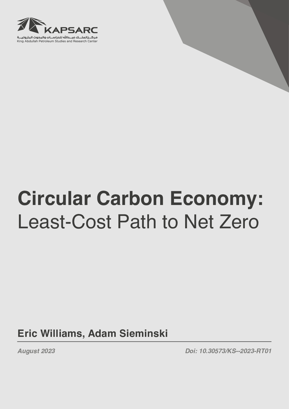 Circular Carbon Economy: Least-Cost Path to Net Zero (1)