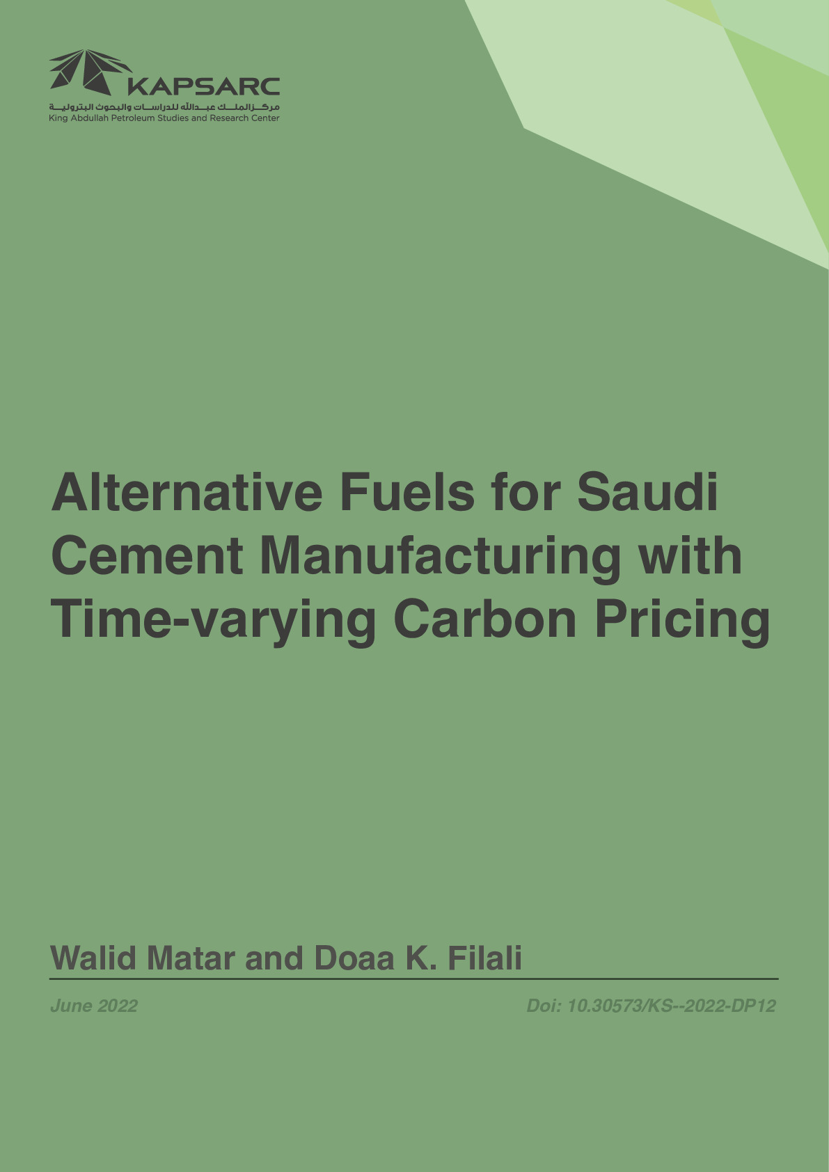 Alternative Fuels for Saudi Cement Manufacturing with Time-varying Carbon Pricing (1)