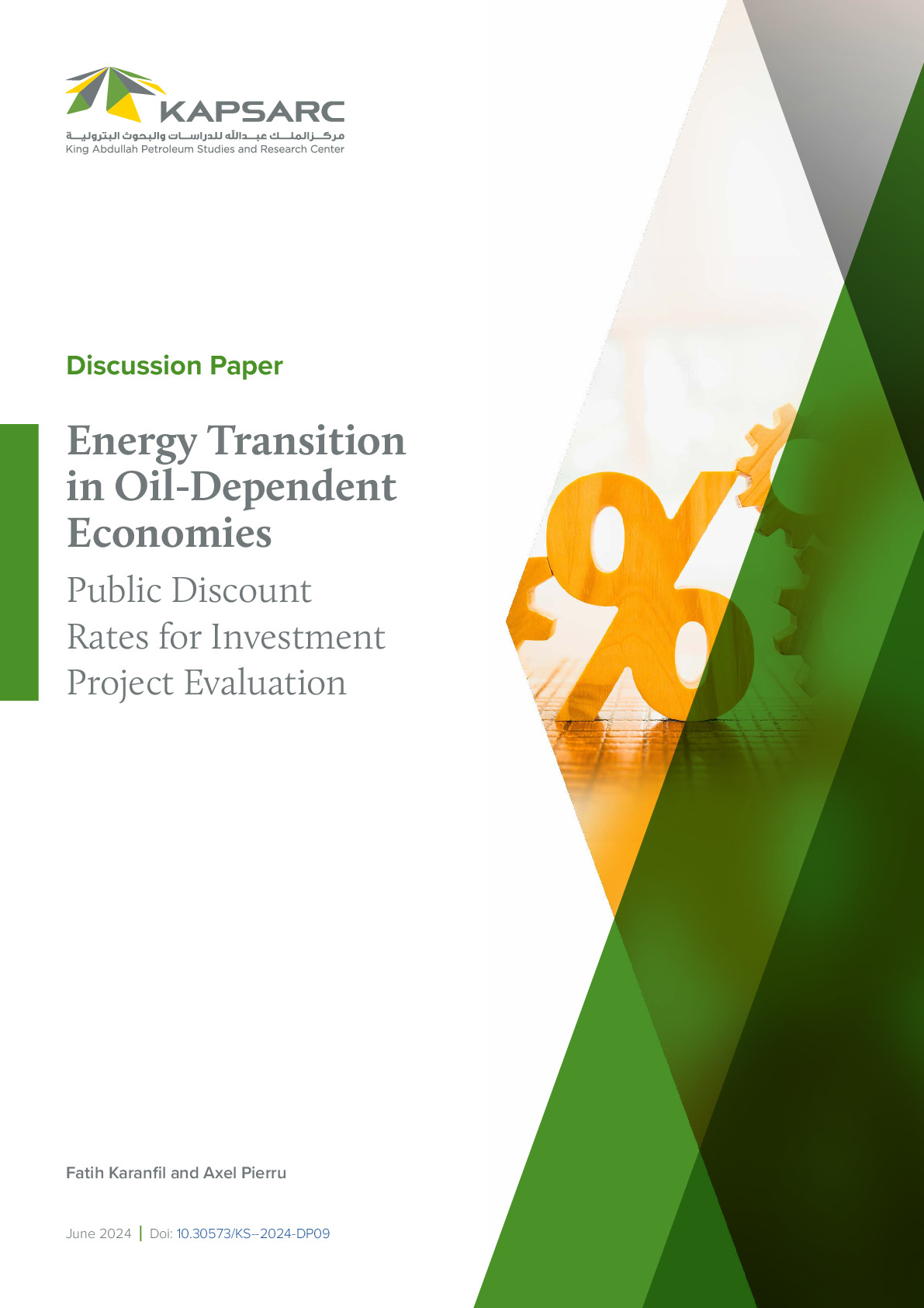 Energy Transition in Oil-Dependent Economies: Public Discount Rates for Investment Project Evaluation (1)