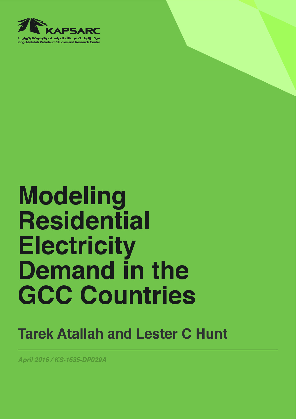 Modeling Residential Electricity Demand in the GCC (1)