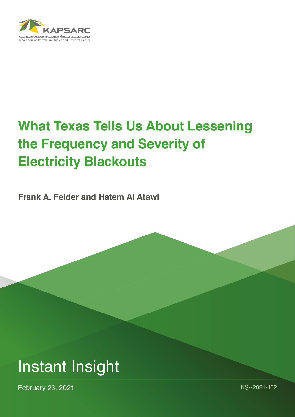 What Texas Tells Us About Lessening the Frequency and Severity of Electricity Blackouts? (1)