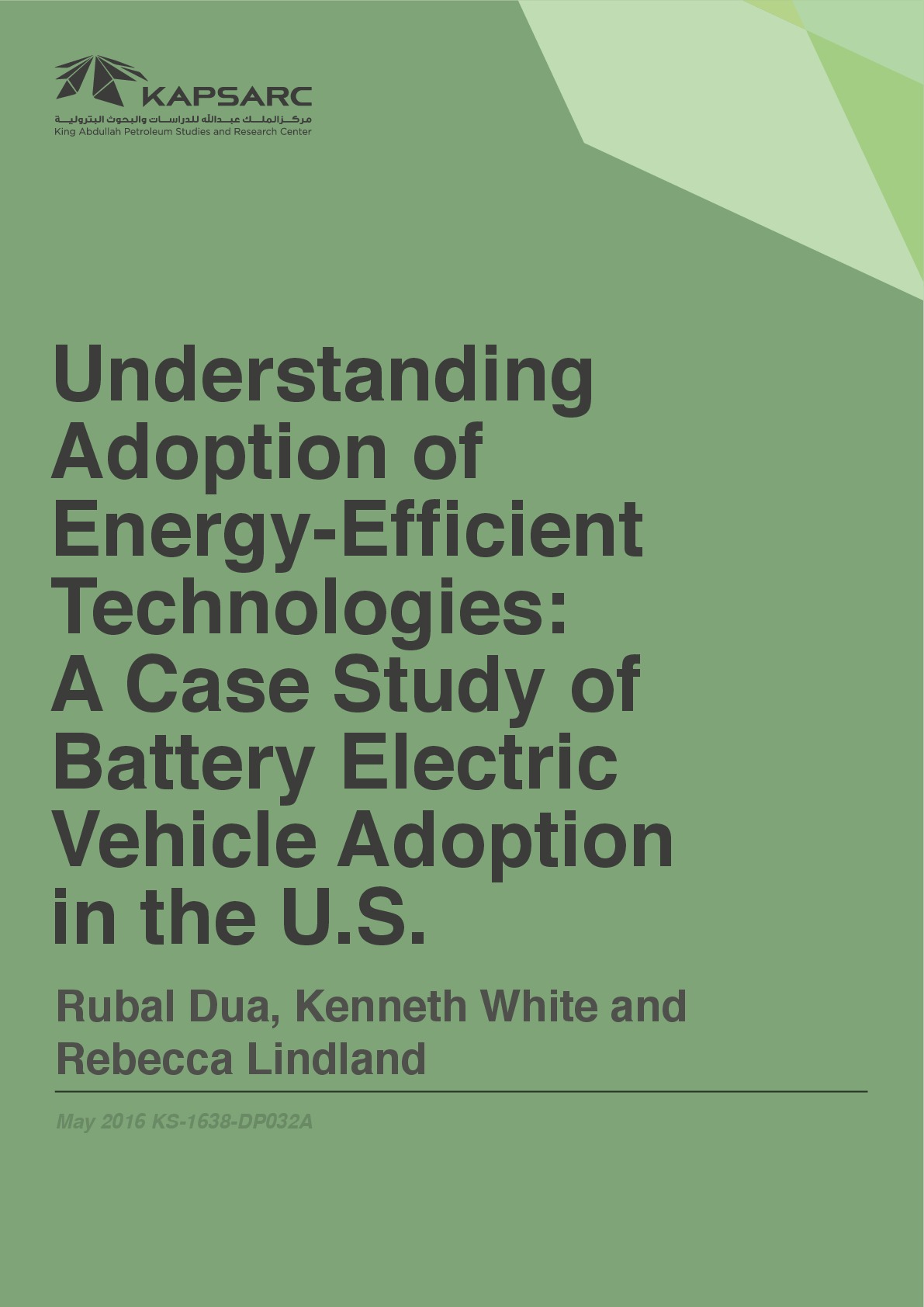 Understanding Adoption of Energy-Efficient Technologies: A Case Study of Battery Electric Vehicle Adoption in the U.S. (1)