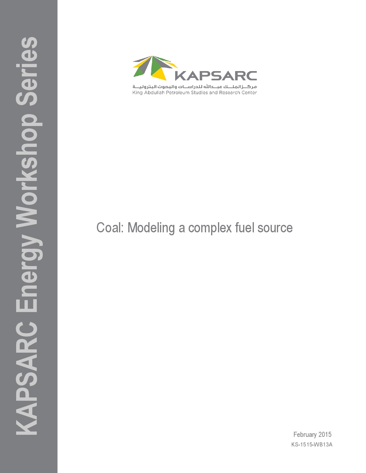 Coal: Modeling a complex fuel source (1)