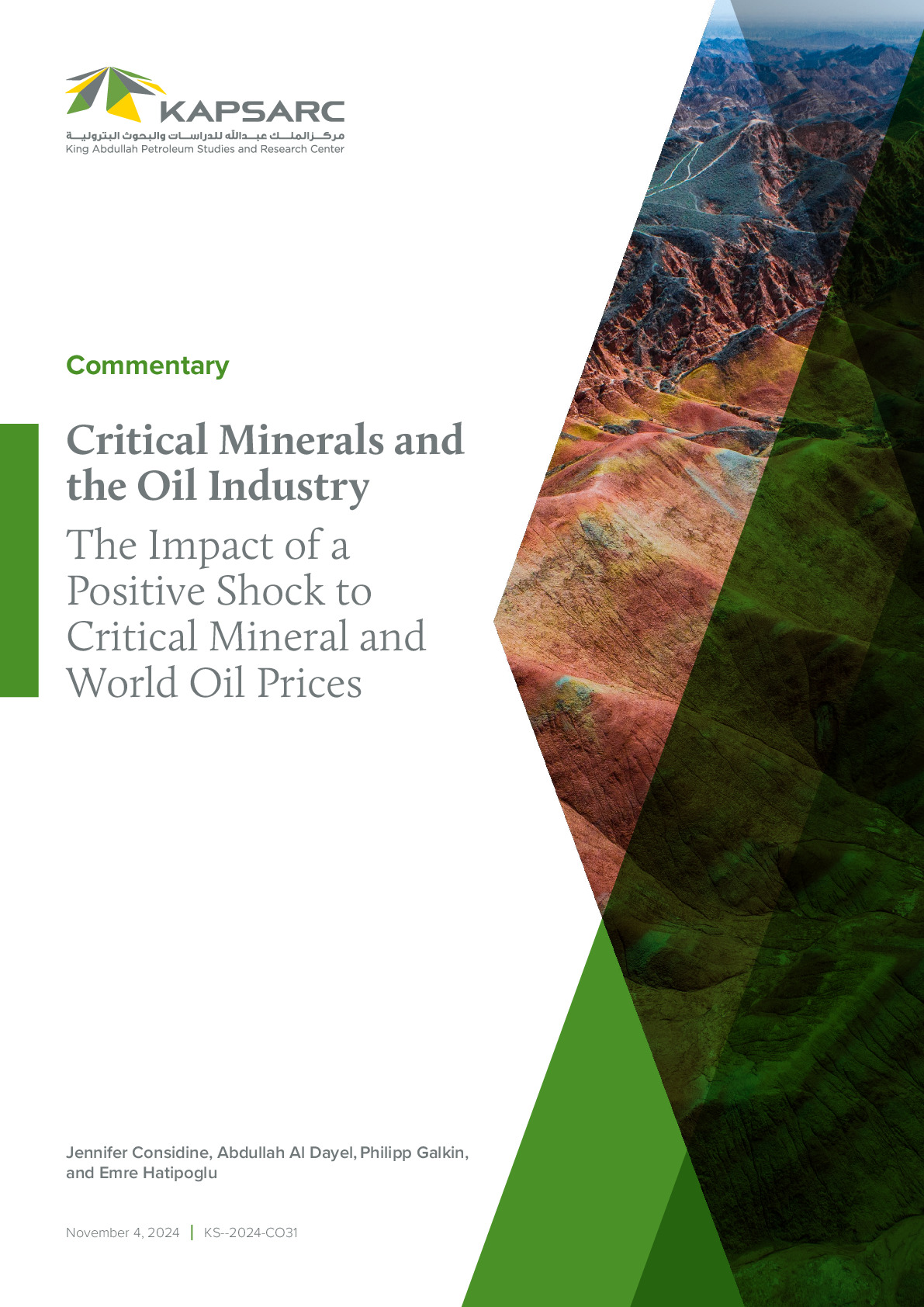 Critical Minerals and the Oil Industry: The Impact of a Positive Shock to Critical Mineral and World Oil Prices (1)