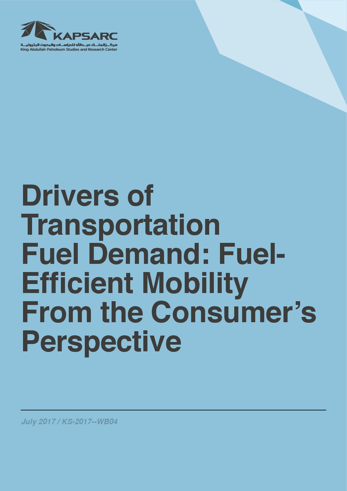 Drivers of Transportation Fuel Demand: Fuel Efficient Mobility From the Consumer’s Perspective (1)