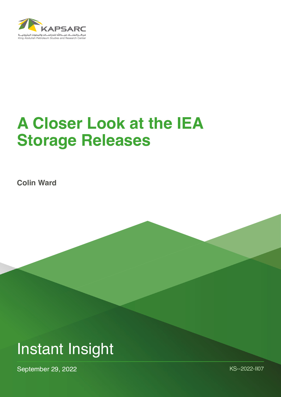 A Closer Look at the IEA Storage Releases (1)