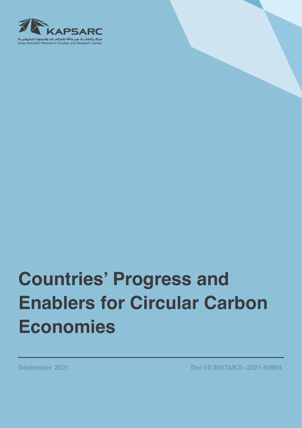 Countries’ Progress and Enablers for Circular Carbon Economies (1)