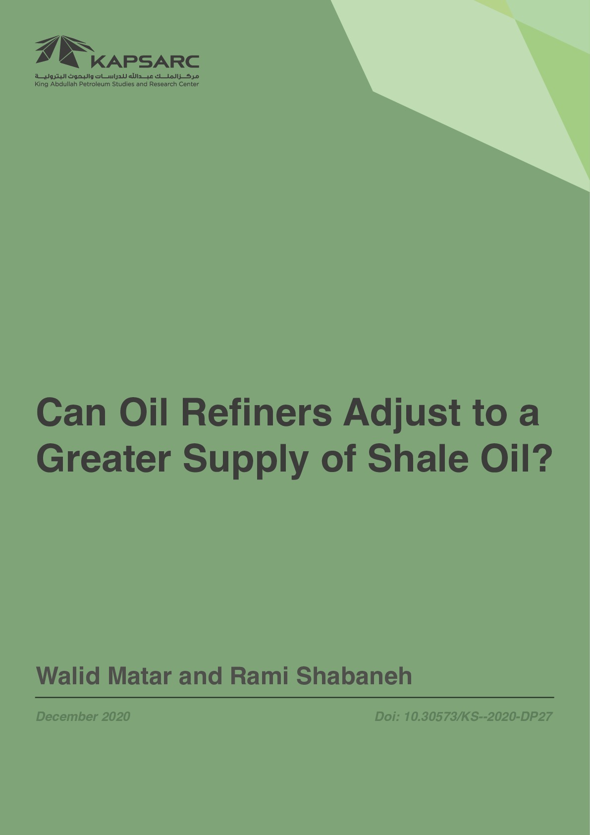 Can Oil Refiners Adjust to a Greater Supply of Shale Oil? (1)