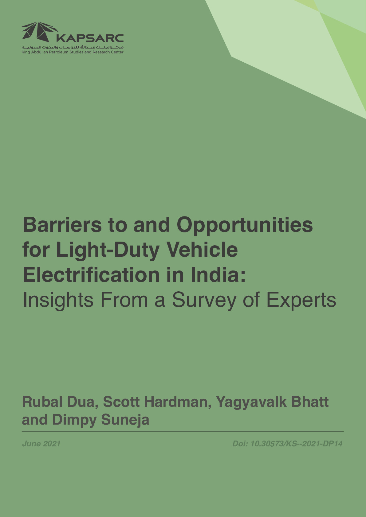 Barriers to and Opportunities for Light-Duty Vehicle Electrification in India: Insights From a Survey of Experts (1)