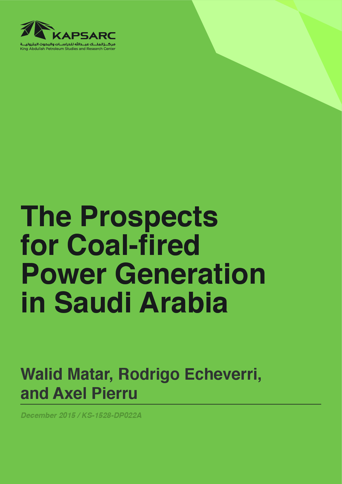 The Prospects for Coal-fired Power Generation in Saudi Arabia (1)