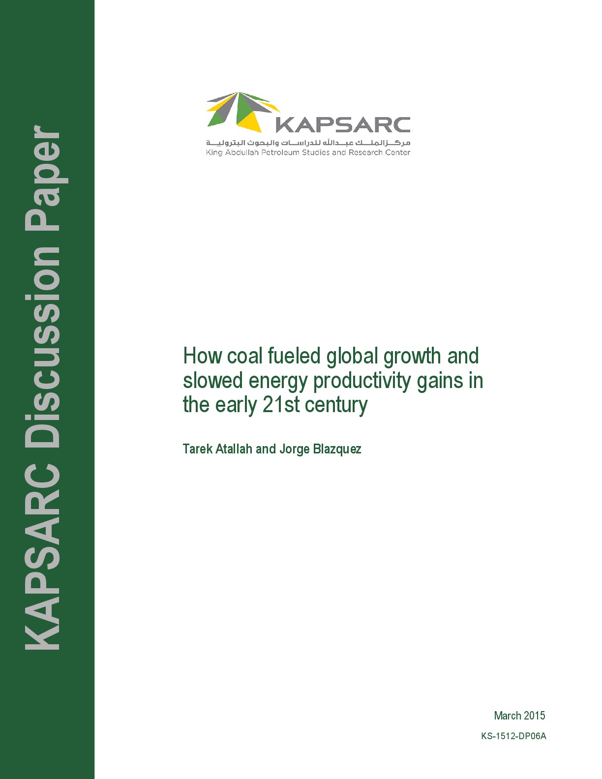 How coal fueled global growth and slowed energy productivity gains in the early 21st century (1)