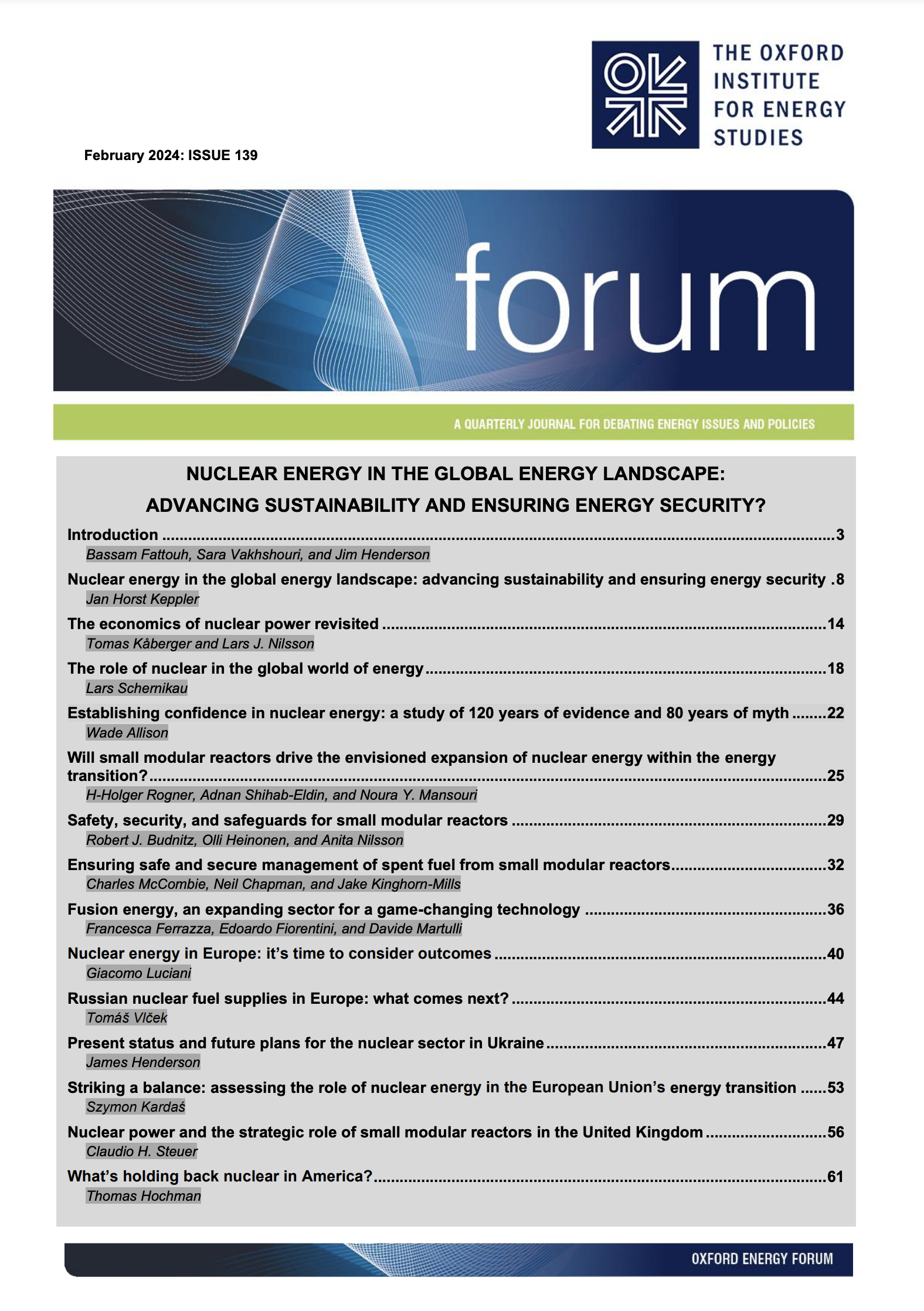 The Status of Nuclear Energy in Saudi Arabia: A Strategic Approach to Energy Security and Sustainability