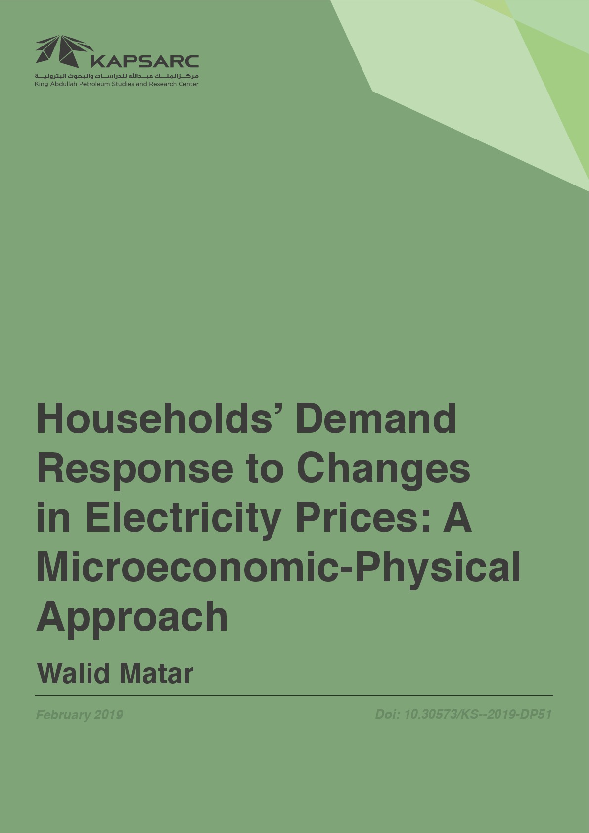 Households’ Demand Response to Changes in Electricity Prices: A Microeconomic-Physical Approach (1)