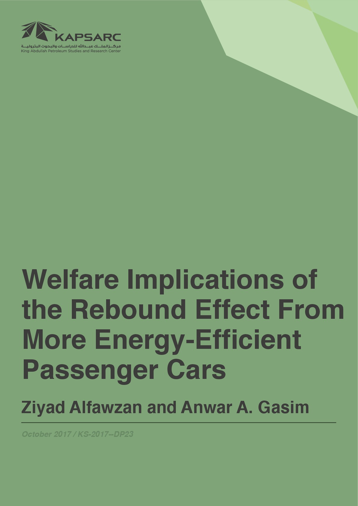 Welfare Implications of the Rebound Effect From More Energy-Efficient Passenger Cars (1)