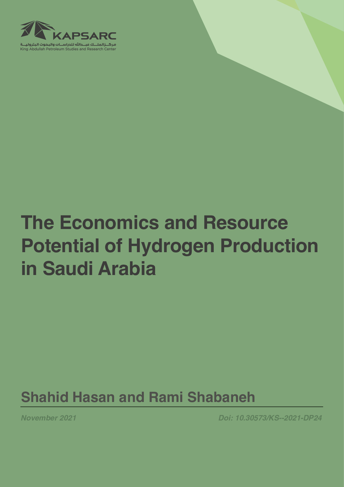 The Economics and Resource Potential of Hydrogen Production in Saudi Arabia (1)