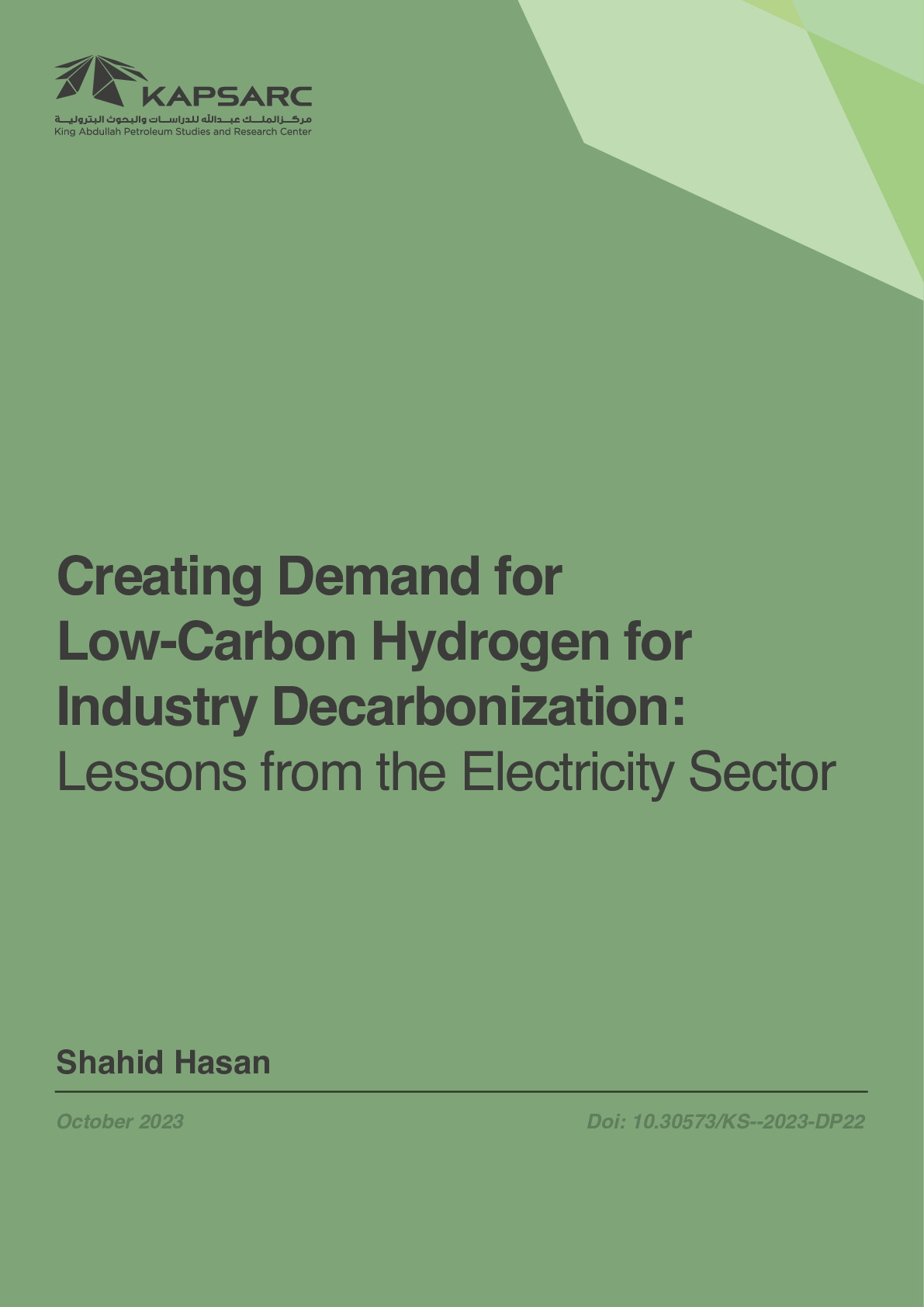 Creating Demand for Low-Carbon Hydrogen for Industry Decarbonization: Lessons from the Electricity Sector (1)