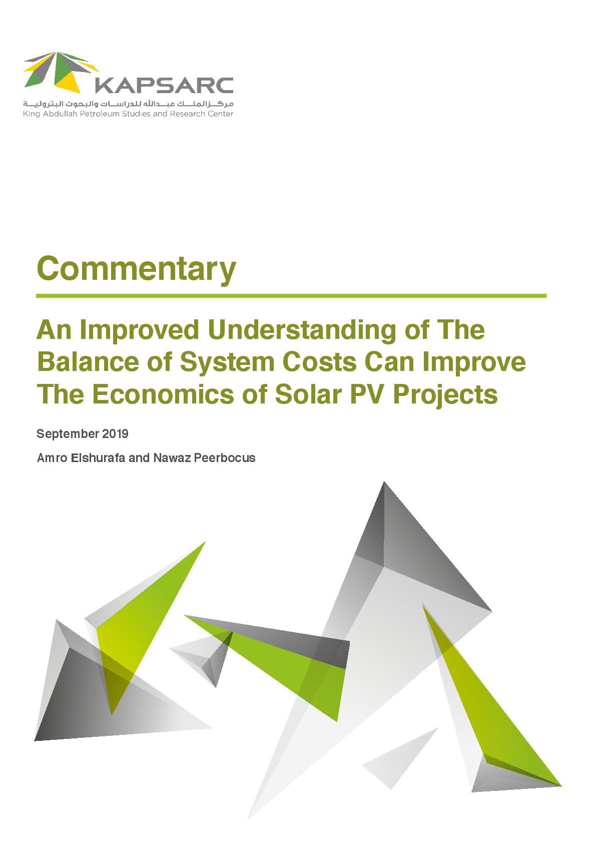 An Improved Understanding of The Balance of System Costs Can Improve The Economics of Solar PV Projects (1)