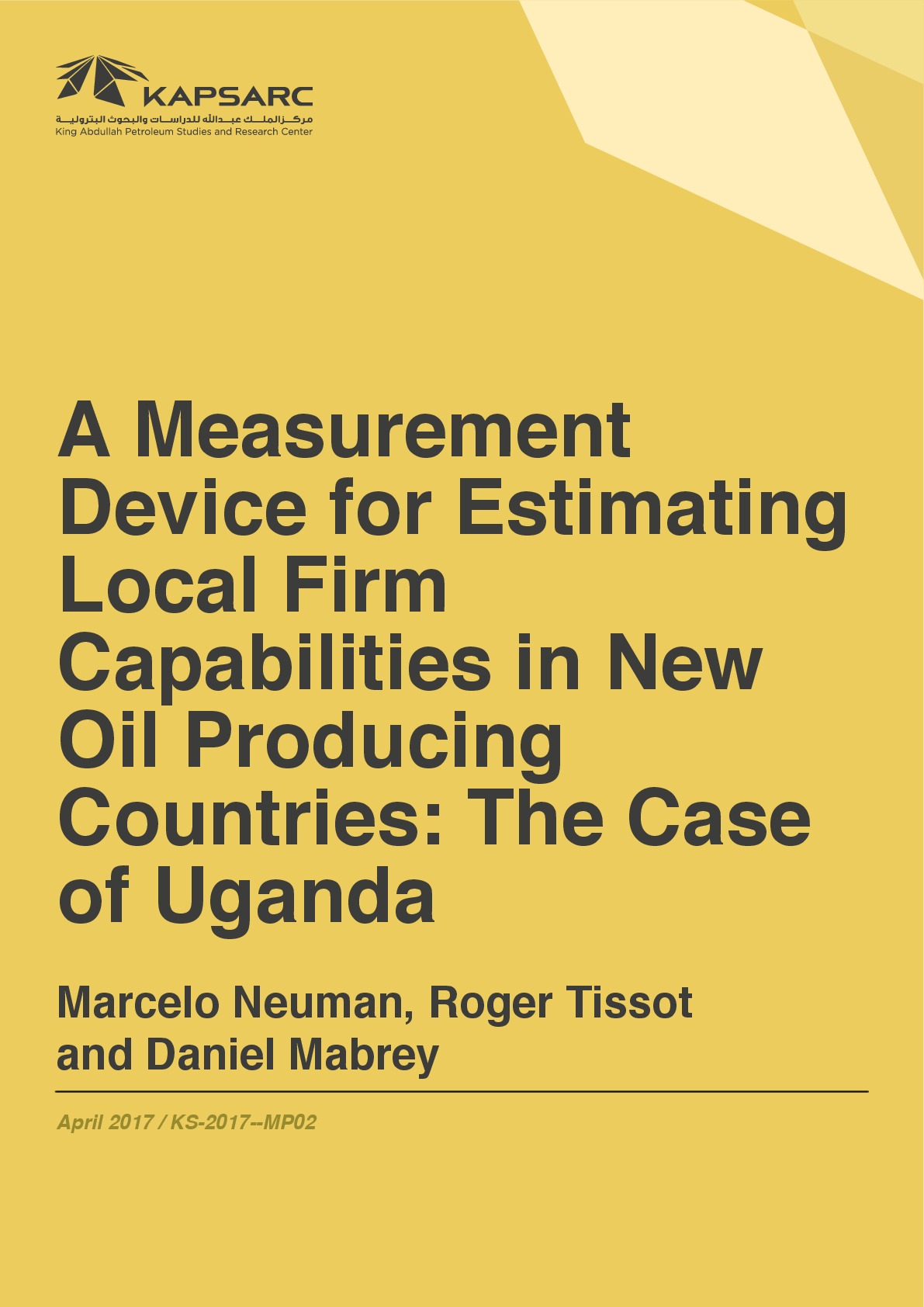 A Measurement Device for Estimating Local Firm Capabilities in New Oil Producing Countries: The Case of Uganda (1)